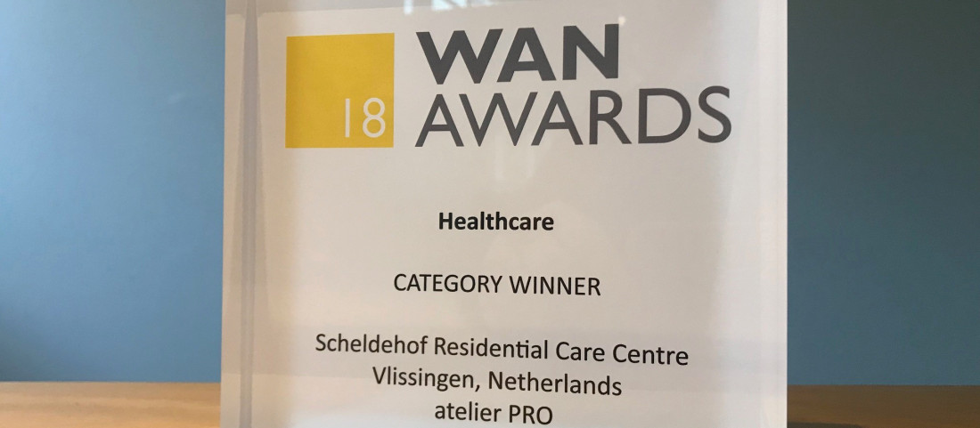 Atelier PRO wint WAN Award Healthcare 2018 voor Scheldehof!