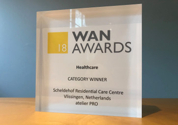 Atelier PRO wint WAN Award Healthcare 2018 voor Scheldehof!